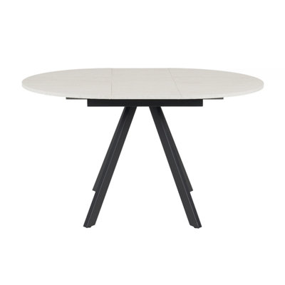 Harley Extendable Dining Table with 4 Charlotte Velvet Chairs - Grey