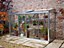 Harlow 5 Feet Lean to Mini Greenhouse - Aluminum/Glass - L151 x W53 x H95 cm - Cotswold Green