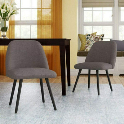 HARLOW Set of 2 Upholstered Dining Chair,Grey