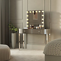 Harlow x Ivy Silver Hollywood Mirror Dressing Table