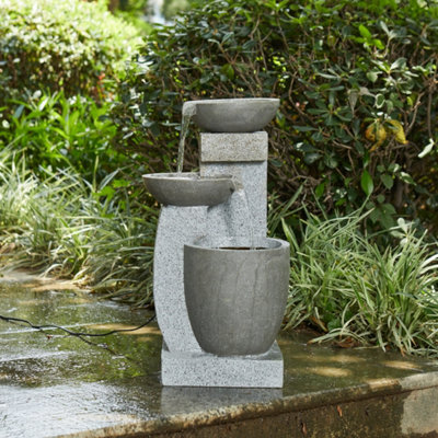Harmonia garden water fountain comprising tiered cascade waterfall into ...