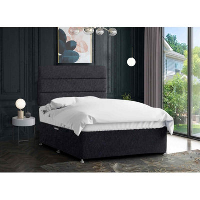 Black bed top with tall headboard