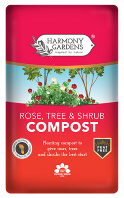 Harmony Gardens Rose, Tree and Shrub compost 40L - Peat Free