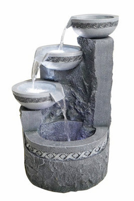 Harmony Haven Waterfall Mains Power Water Feature With Protective Cover
