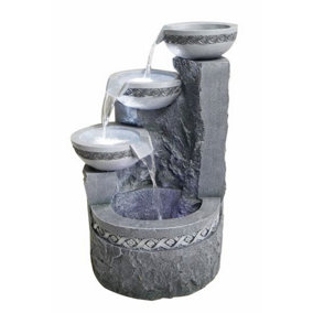 Harmony Haven Waterfall Solar Powered Water Feature With Cover