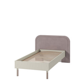 Harmony HR-08 Bed Frame in Cashmere & Truffle - EU Single 900mm x 2000mm - Elegant & Durable Sleep Foundation
