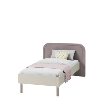 Harmony HR-08 Bed Frame in Cashmere & Truffle - EU Single 900mm x 2000mm - Elegant & Durable Sleep Foundation