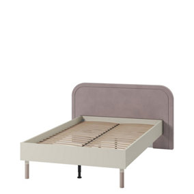 Harmony HR-09 Bed Frame in Cashmere & Truffle - EU Small Double 1200mm x 2000mm - Sophisticated Comfort Foundation
