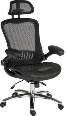 Harmony Mesh Executive Chair Black with removable headrest, gas lift seat height adjustment and tilt to seat and back