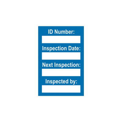 Harness Inspection Safety Tags - Blue, Pack of 20 for Equipment ...