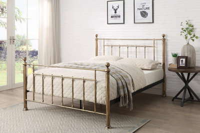 Gold double 2024 bed frame