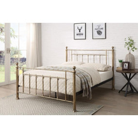 Harpenden Brushed Gold Small Double Metal Bed Frame 4ft