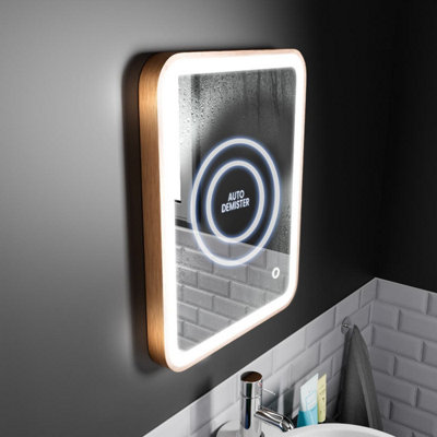 Harper & Harlow 390x500 Vela Brushed Brass LED Illuminated Bathroom Mirror