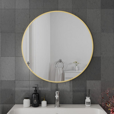 Harper & Harlow 800x800 Ursa Brushed Brass Circular Mirror