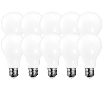 Harper Living 16 Watts A60 E27 LED Bulb Opal Cool White Non-Dimmable, Pack of 10