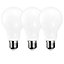 Harper Living 16 Watts A60 E27 LED Bulb Opal Cool White Non-Dimmable, Pack of 3