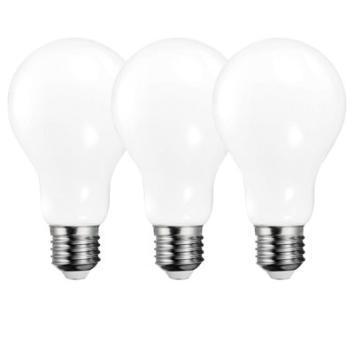 Buy Harper Living 16 Watts A60 E27 LED Bulb Opal Cool White NonDimmable, Pack of 3 DIY at B&Q