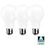 Harper Living 16 Watts A60 E27 LED Bulb Opal Cool White Non-Dimmable, Pack of 3