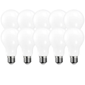 Harper Living 16 Watts A60 E27 LED Bulb Opal Warm White Non-Dimmable, Pack of 10