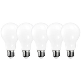 Harper Living 16 Watts A60 E27 LED Bulb Opal Warm White Non-Dimmable, Pack of 5