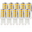 Harper Living 3.5 Watts G9 LED Bulb Clear Capsule Warm White Non-Dimmable, Pack of 10