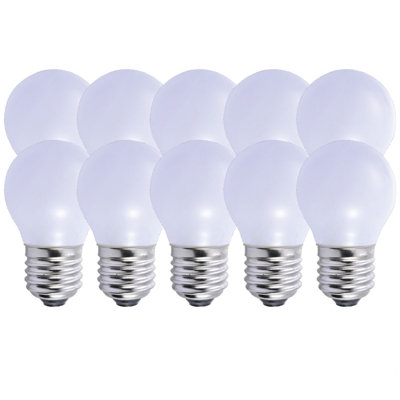 Harper Living 3 Watts E27 LED Bulb Opal Golf Ball Cool White Dimmable, Pack of 10