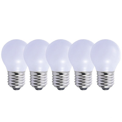 Harper Living 3 Watts E27 LED Bulb Opal Golf Ball Cool White Dimmable, Pack of 5