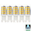 Harper Living 3 Watts G9 LED Bulb Clear Capsule Cool White Dimmable, Pack of 5