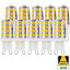 Harper Living 3 Watts G9 LED Bulb Clear Capsule Warm White Dimmable, Pack of 10
