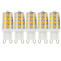 Harper Living 3 Watts G9 LED Bulb Clear Capsule Warm White Dimmable, Pack of 5