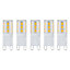 Harper Living 3 Watts G9 LED Bulb Clear Capsule Warm White Non-Dimmable, Pack of 5