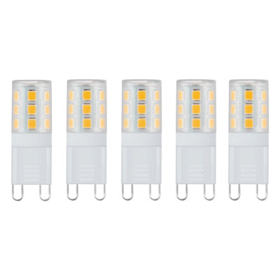 Harper Living 3 Watts G9 LED Bulb Clear Capsule Warm White Non Dimmable Pack of 5