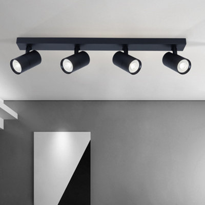 Harper Living 4 Light Ceiling Spot light, Black | DIY at B&Q