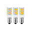Harper Living 4 Watts E14 SES Small Edison Screw LED Light Bulb Capsule Cool White Dimmable, Pack of 3