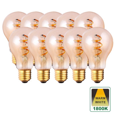 Harper Living 4 Watts E27 LED Bulbs Vintage Warm White Dimmable, Pack of 10