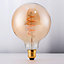 Harper Living 4 Watts G95 E27 LED Bulb Vintage Globe Warm White Dimmable, Pack of 2