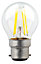 Harper Living 5 Watts B22 BC Bayonet LED Light Bulb Clear Golf Ball Warm White Dimmable, Pack of 10