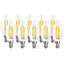 Harper Living 5 Watts E14 LED Bulb Clear Candle Cool White Dimmable, Pack of 10