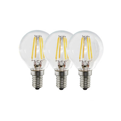 Harper Living 5 Watts E14 LED Bulb Clear Golf Ball Cool White Dimmable, Pack of 3