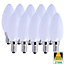 Harper Living 5 Watts E14 LED Bulb Opal Candle Warm White Dimmable, Pack of 10