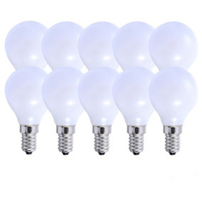 Harper Living 5 Watts E14 LED Bulb Opal Golf Ball Cool White Dimmable, Pack of 10