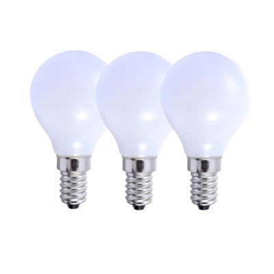 Harper Living 5 Watts E14 LED Bulb Opal Golf Ball Cool White Dimmable, Pack of 3