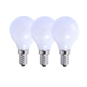 Harper Living 5 Watts E14 LED Bulb Opal Golf Ball Cool White Dimmable, Pack of 3