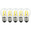 Harper Living 5 Watts E27 LED Bulb Clear Golf Ball Cool White Dimmable, Pack of 5