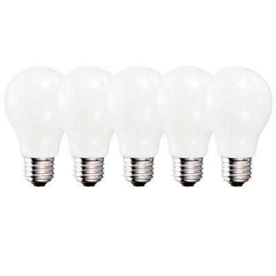 Harper Living 8.5 Watts A60 E27 LED Bulb Opal Cool White Dimmable, Pack of 5