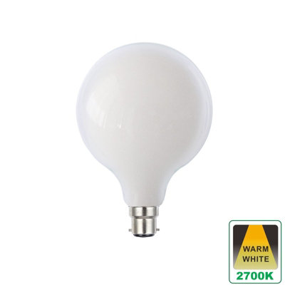 Ampoule LED, Baïonnette, B22, Milky Globes G80, blanc, 2700 k, 806