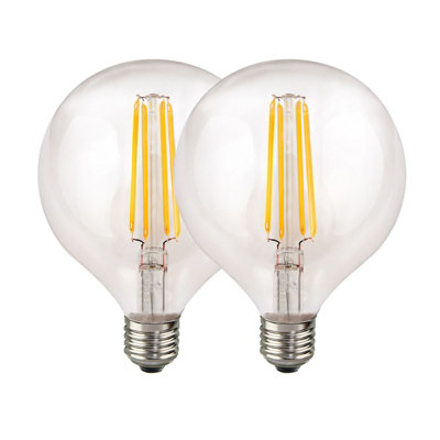 Harper Living 8 Watts G125 E27 LED Bulb Clear Globe Warm White Dimmable