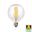 Harper Living 8 Watts G125 E27 LED Bulb Clear Globe Warm White Dimmable