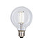 Harper Living 8 Watts G95 E27 LED Bulb Clear Globe Cool White Dimmable, Pack of 2