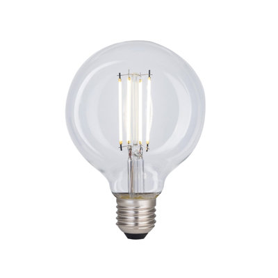 Harper Living 8 Watts G95 E27 LED Bulb Clear Globe Cool White Dimmable, Pack of 2